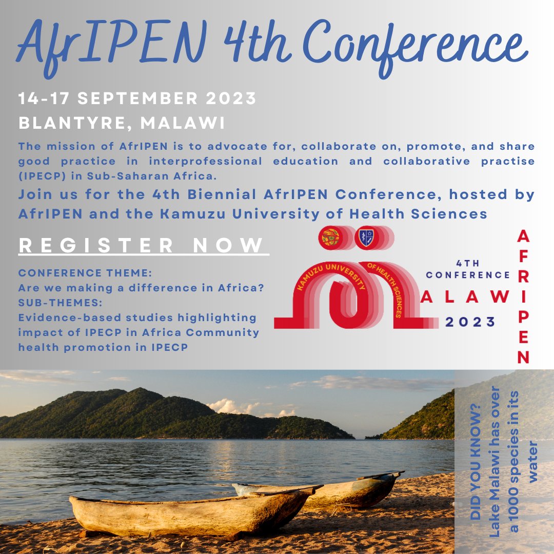 You might not be aware of a lot of intriguing facts about Malawi. Learn more about the country that we'll be visiting from September 14–17, 2023. 

Register right away to experience Malawi: 
quicket.co.za/events/206302-… 

#MalawiMonday #MALAWI2023 #AfrIPEN #KUHeS