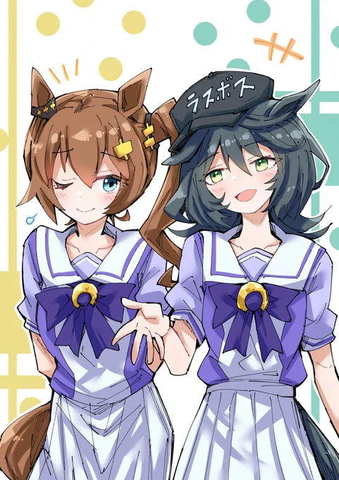 色塗りました。人様のオリウマちゃん勝手に布教する変な人は私です。 #ベストフラジャイル #サプライズハンマー