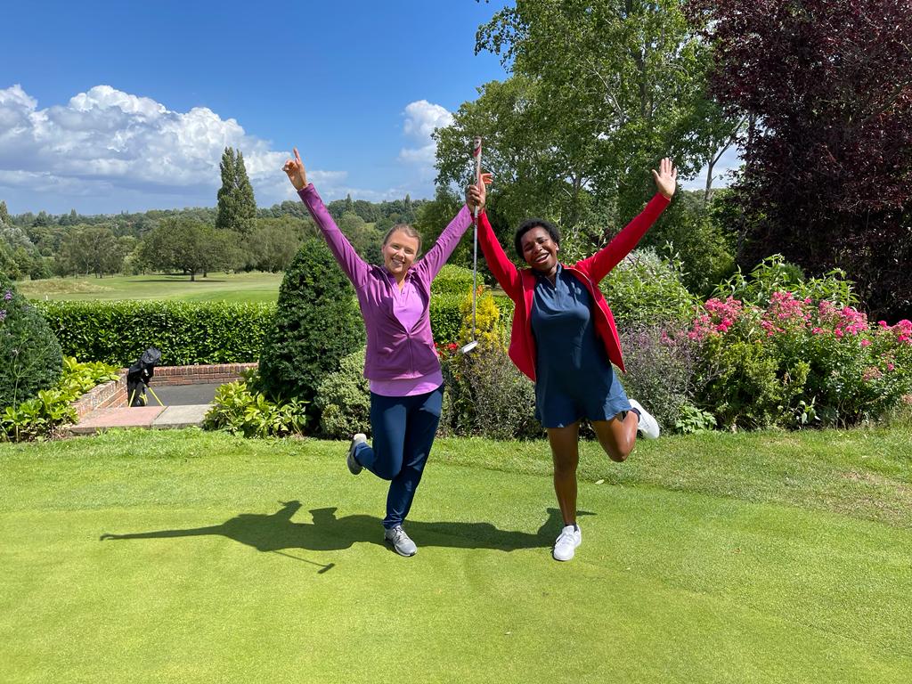 _SPGC's tweet photo. Great to see one of our newbies @maryadeson, in team red, now playing for us in club matches. Here with @PurleyDownsGolf's Kirsty. #WhyIGolf https://t.co/wbiU0nenxl