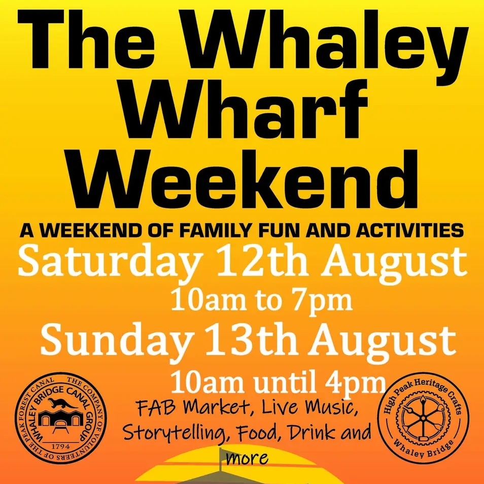 REMINDER: THIS COMING SATURDAY AND SUNDAY Whaley Wharf Weekend is nearly here! Two fun-filled days of live entertainment, stalls, food and drink, and more! Forget the rain and lift your mood with a celebration of all that's local at the canal basin & Transhipment. #WhaleyWhatsOn