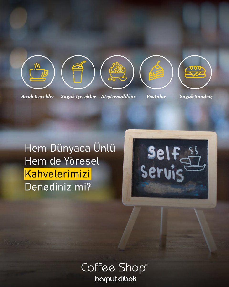 Hem dünyaca ünlü hem de yöresel kahveleri bulabileceğiniz huzurlu bir yer mi arıyorsunuz? Üstelik #selfservis Buyrun, sizi de Coffee Shop Harput Dibek şubelerimize bekliyoruz.

#coffeeshop #harputdibek #enlezzetlikahve #uygunfiyat #huzur #mutluluk