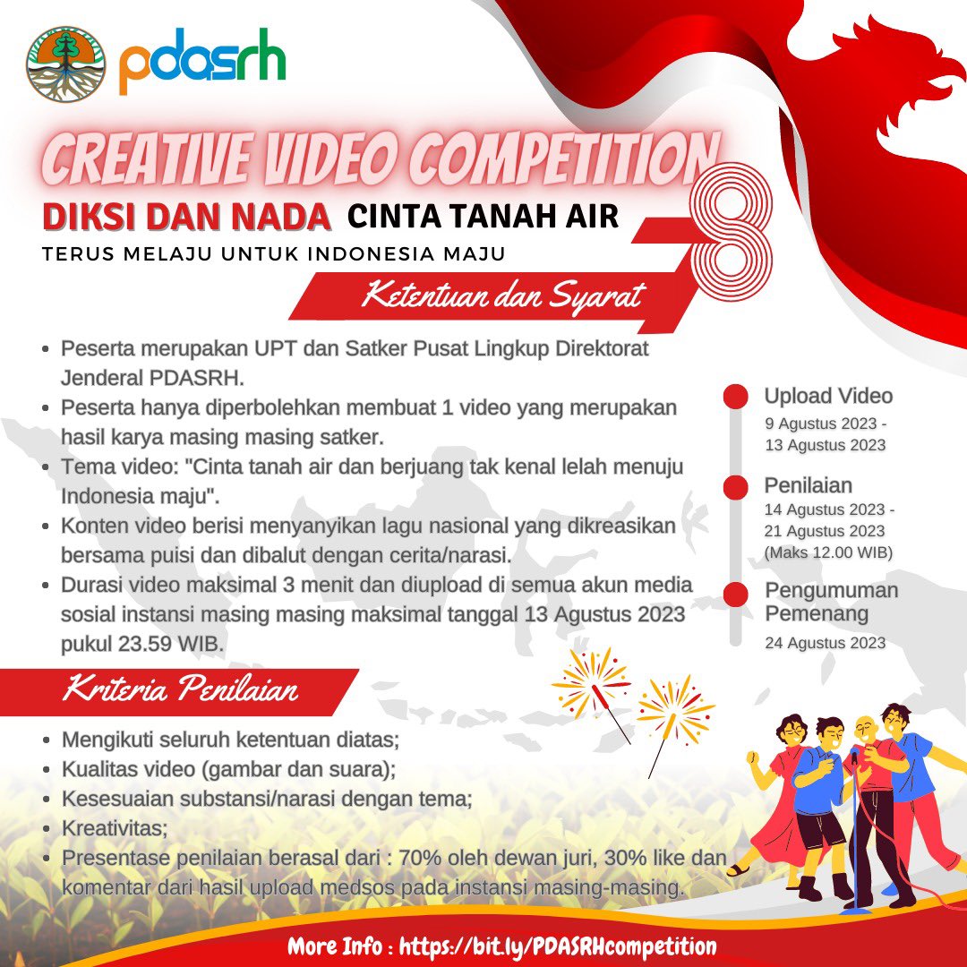 DitjenPDASRH's tweet photo. Hallo Semuaaa #PenanamKebaikan
Menyambut Hari Kemerdekaan RI yang ke-78, mimin mau infoin sesuatu menarik nih..

Info selengkapnya dapat dilihat pada link: https://t.co/GeabWXbyY2 

Don’t miss it gaiss..

#ditjenpdasrh
#diksidannada 
#indonesiamaju 
#cintatanahair https://t.co/fYqByFuYOj