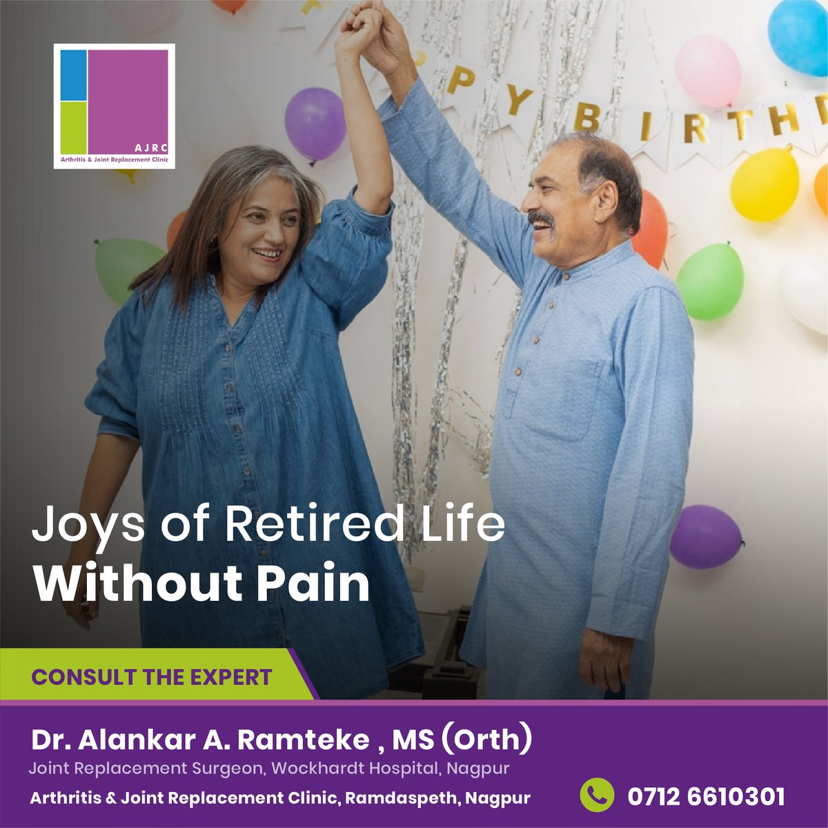 infoarthritis's tweet photo. Live a pain free and joyful life after the age of 60 with your family.
Consult your joint issues at the Arthritis and Joint Replacement Clinic today.

Call - 0712 6610301 to book your appointment.
Visit our Website - https://t.co/A3rWHi5KT9
Follow - @infoarthritis

#kneereplc https://t.co/MBkszKEUNF