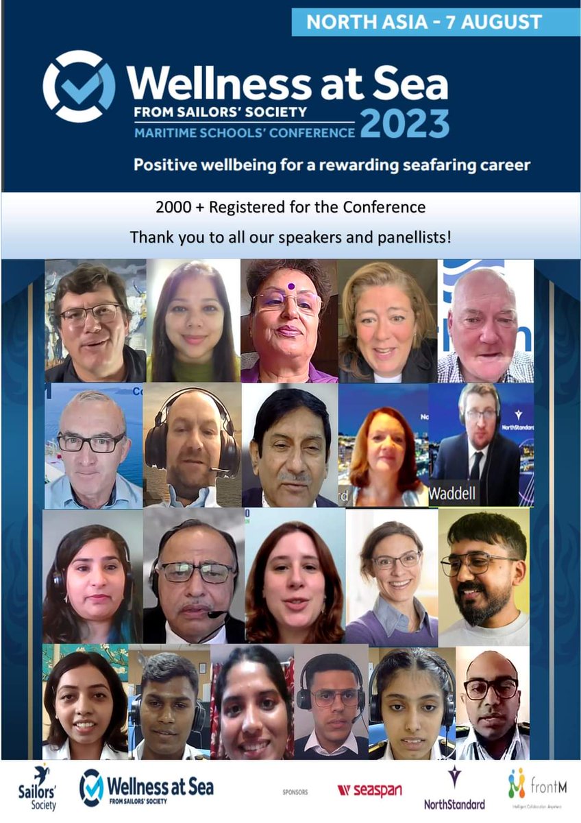 With 2000+Cadets attending the Wellness at Sea Conference North Asia. heartfelt thank you to all our speakers, panelists &amp; sponsors.Thank you to the heads of pre sea institutes &amp; companies for participating &amp; making it a grand success.<a href="/SailorsSociety/">Sailors' Society</a> <a href="/JohanSmith14/">Johan Smith</a> <a href="/WellnessatSea/">Wellness at Sea</a>