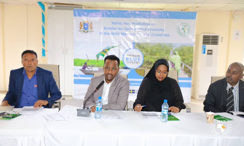 IGADsecretariat's tweet photo. Speaking for the Executive Secretary @DrWorkneh at the opening of the Regional Validation Workshop on #Gender Analysis & #BlueEconomy, #IGAD Head of Mission to #Somalia stated:

"Before any intervention on Gender & Blue Economy, there's a need to conduct a gender analysis. Accordingly, IGAD commission a study that will be presented during this 4-day workshop."

@SweinEthiopia @Sida