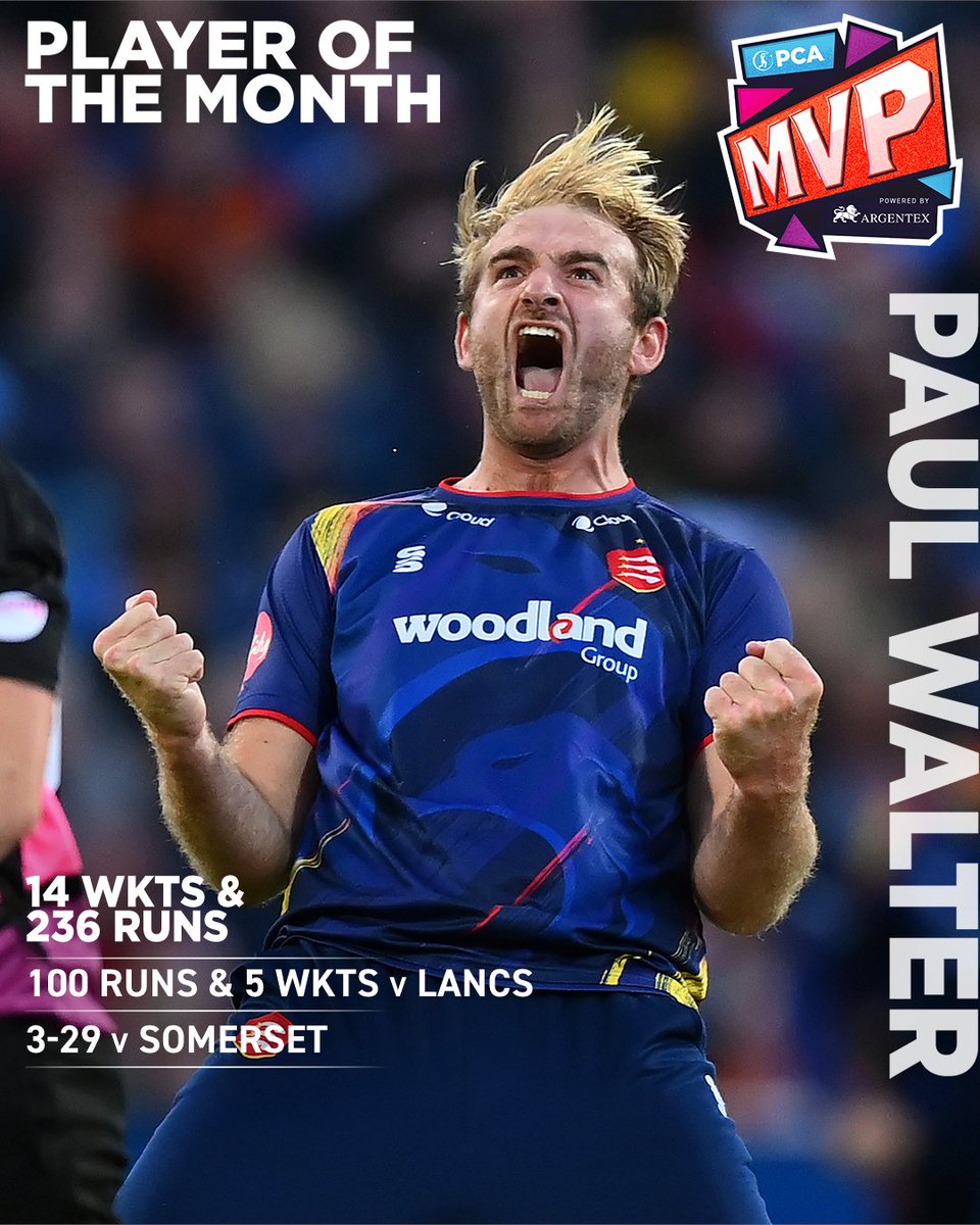 With a combined 314 runs &amp; 21 wickets, the Players of the Month for July, as voted by you, are...

<a href="/PWalter_22/">Paul Walter</a> &amp; Jodi Grewcock 🙌

Read more ➡️ bit.ly/JulyPOTMWinners