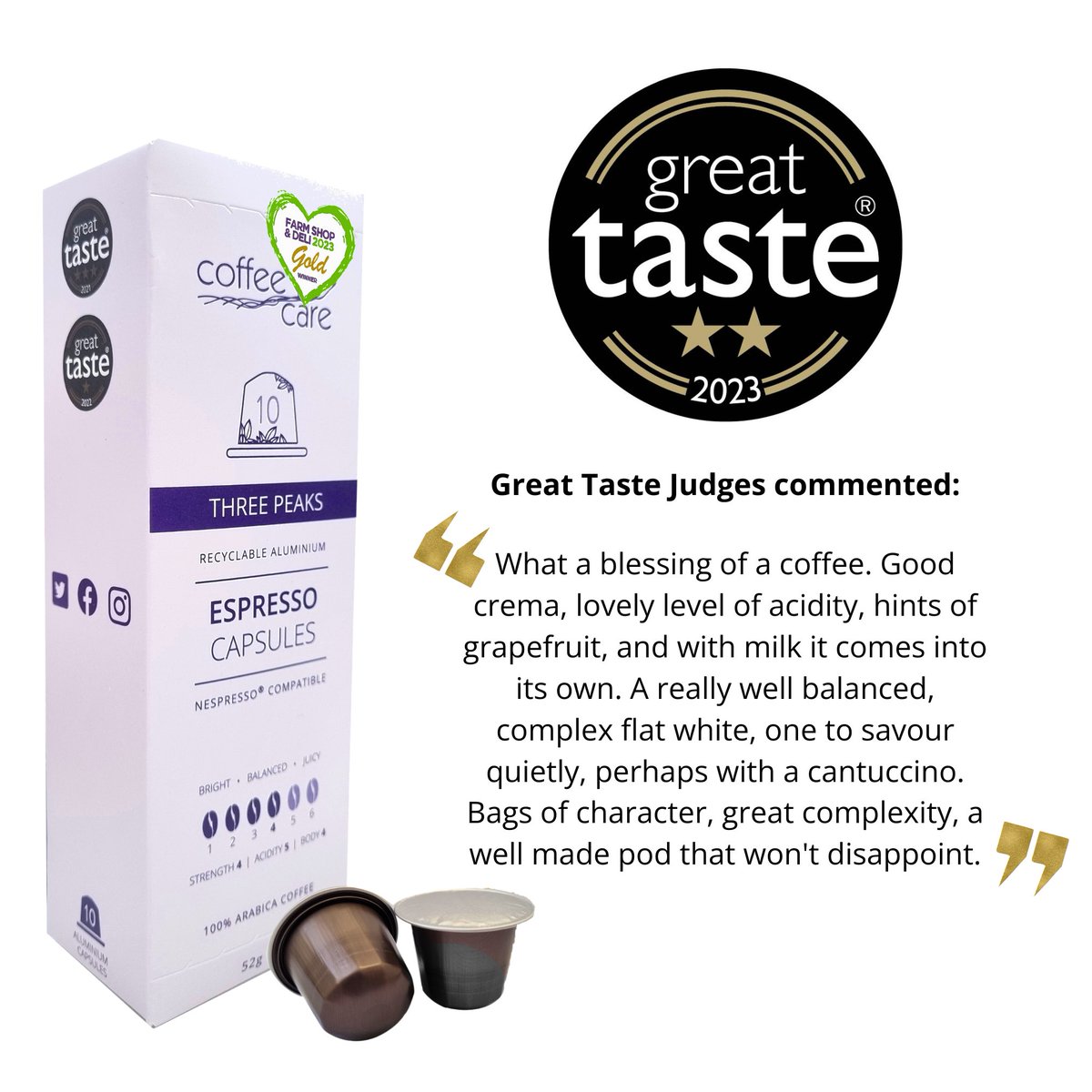 Coffee_Care's tweet image. Check out the lovely feedback we&apos;ve received from the Judges. 
Both coffees are available on our online shop coffeecare.co.uk or contact us for trade prices and samples!
#awardwinningcoffee #specialitycoffee #coffeecapsules #espressocapsules #coffeebeans #wholebeans