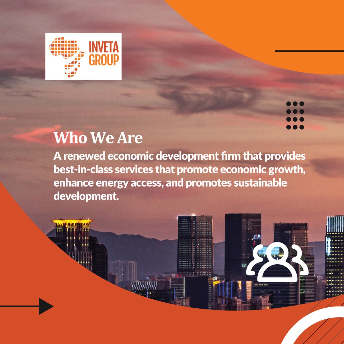 Invetagroup's tweet photo. We are a renowned #economicdevelopment firm that provides
best-in-class services that promote #economicgrowth, enhance energy access, and promote #sustainabledevelopment; with a mission to empower Africa's economic growth by fostering an enabling landscape for #investment. https://t.co/ofQ2qbyiAr