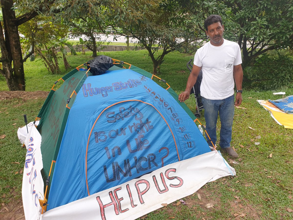 Hunger strike #
For twenty eight days ago front gate UNHCR Malaysia now.