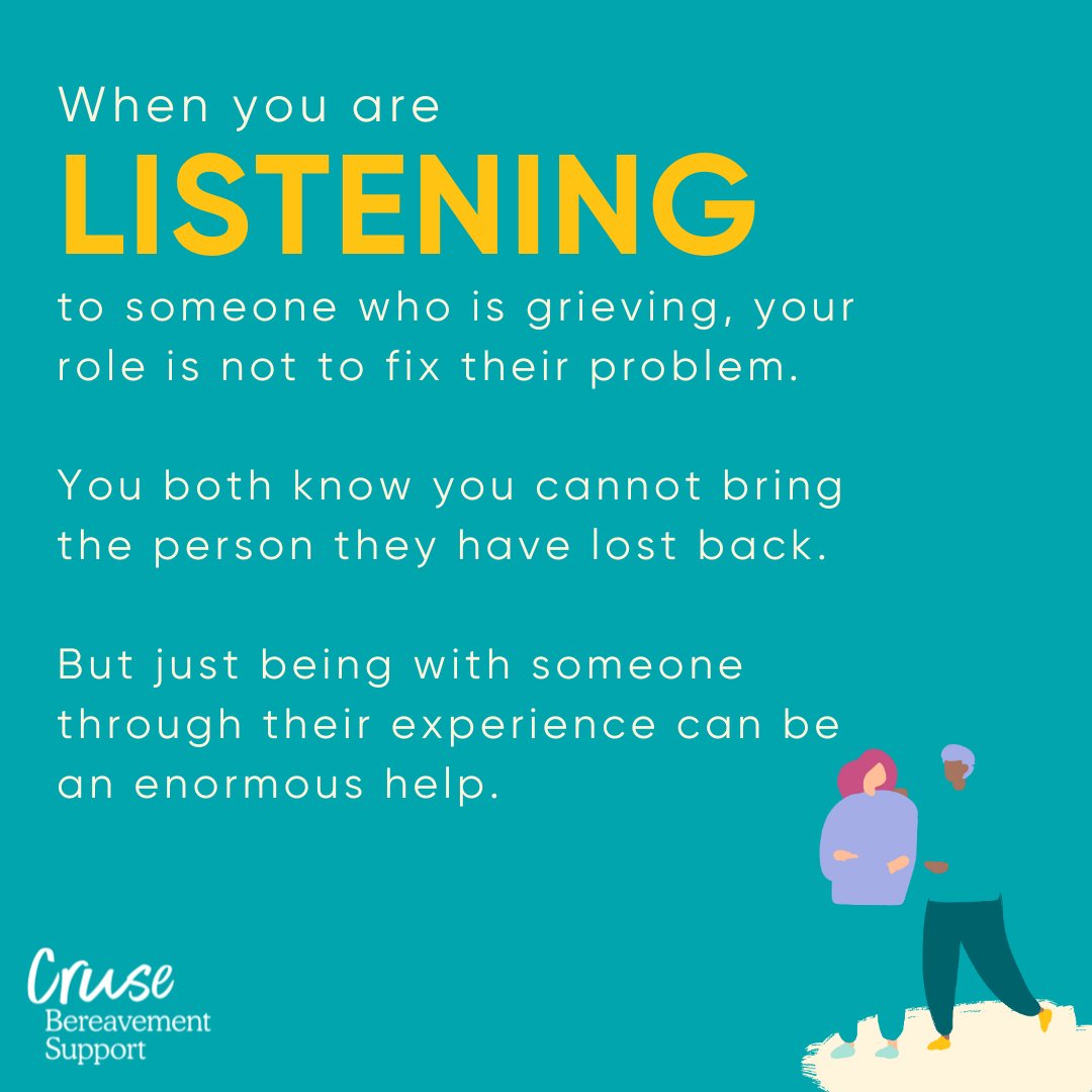 One of the most helpful things you can do for someone who is grieving is to be there, to listen 💜

#GriefSupport #GriefTips