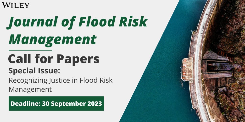 #CFP 📣 This @JFloodRiskMgmt issue aims to identify reasons why social inequalities are or are not recognized in flood risk policies, in order to find opportunities to increase recognition of (in)justices. Submit your work: ow.ly/BzAC50Pp0x8 @CIWEM #JournalSpotlight