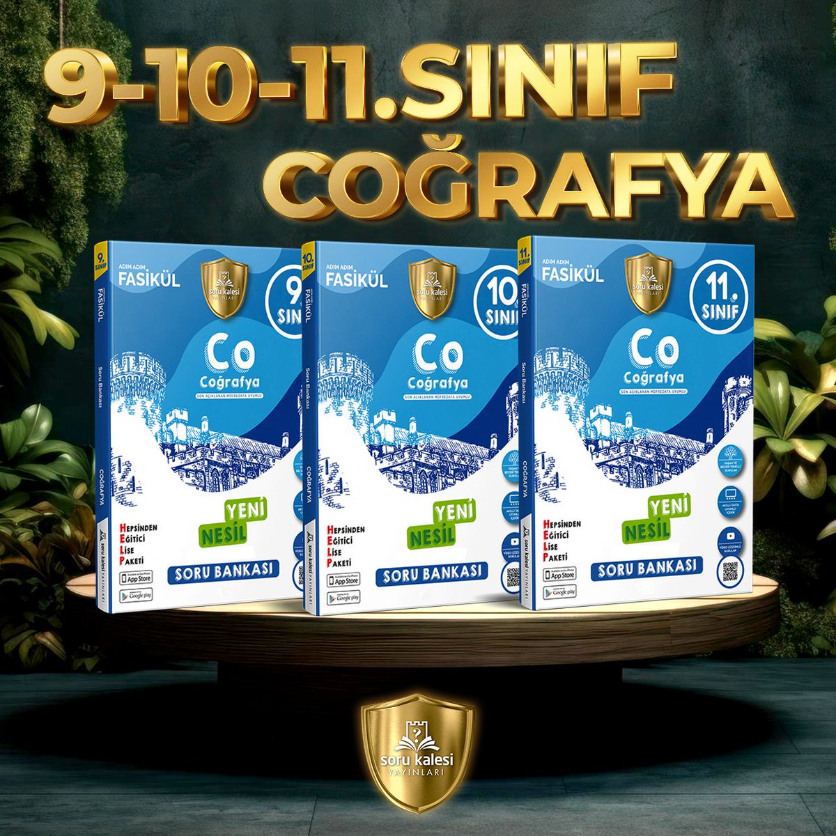 Coğrafya 9-10-11.Sınıf Soru Bankalarımız ile dünyanın dört bir yanındaki topraklara, sulara ve doğal olgulara dair soruları çözerek bilginizi test edin! Sınavlara hazırlık sürecinizde coğrafya bilgilerinizi güçlendirin ve başarıya adım adım yaklaşın! 📚🧭#yks #sorubankası