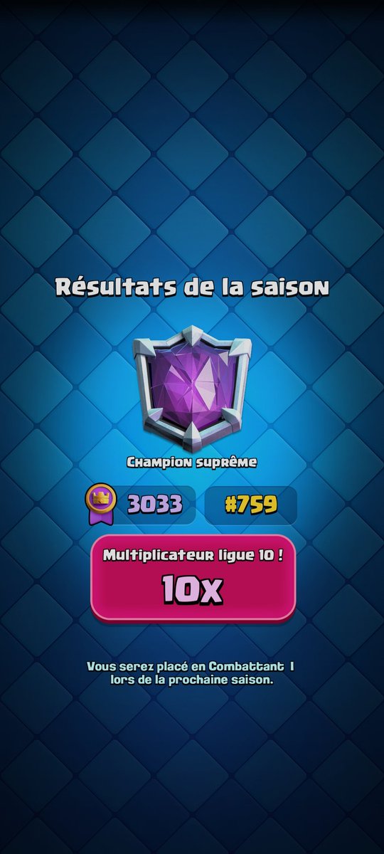 Premier top sur le deuxième compte