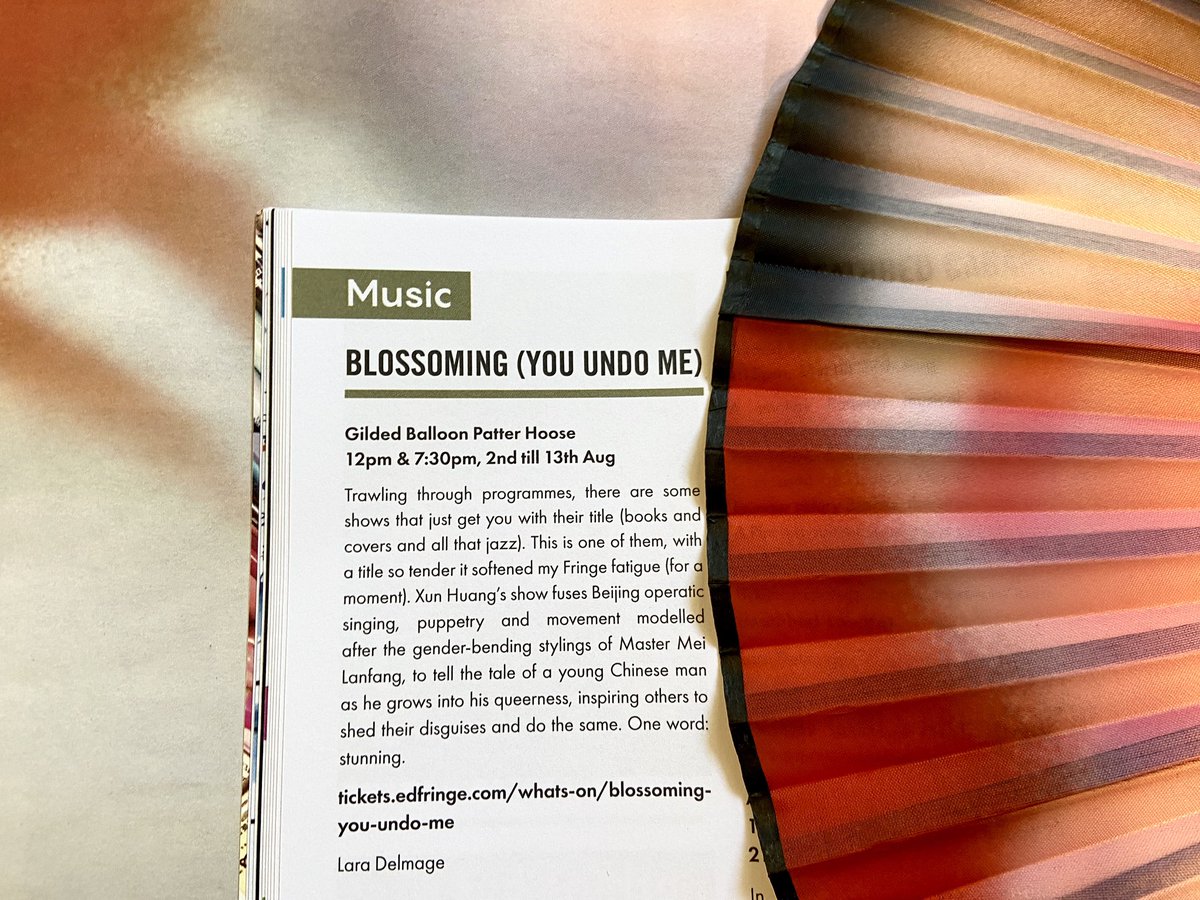 Linkage Arts (Blossoming You Undo Me) (@linkagearts) on Twitter photo Excited to be included in SNACK Edinburgh Festivals Guide for our queer musical Blossoming (You Undo Me). Big thanks to <a href="/laradelmage/">laradelmage</a> for the glowing recommendation! 🌟 #EdFringeLGBTQ23
🕒 Time: 12pm/ 7.30 pm
🏢 Venue: Gilded Balloon Patter Hoose Excited to be included in SNACK Edinburgh Festivals Guide for our queer musical Blossoming (You Undo Me). Big thanks to <a href="/laradelmage/">laradelmage</a> for the glowing recommendation! 🌟 #EdFringeLGBTQ23
🕒 Time: 12pm/ 7.30 pm
🏢 Venue: Gilded Balloon Patter Hoose