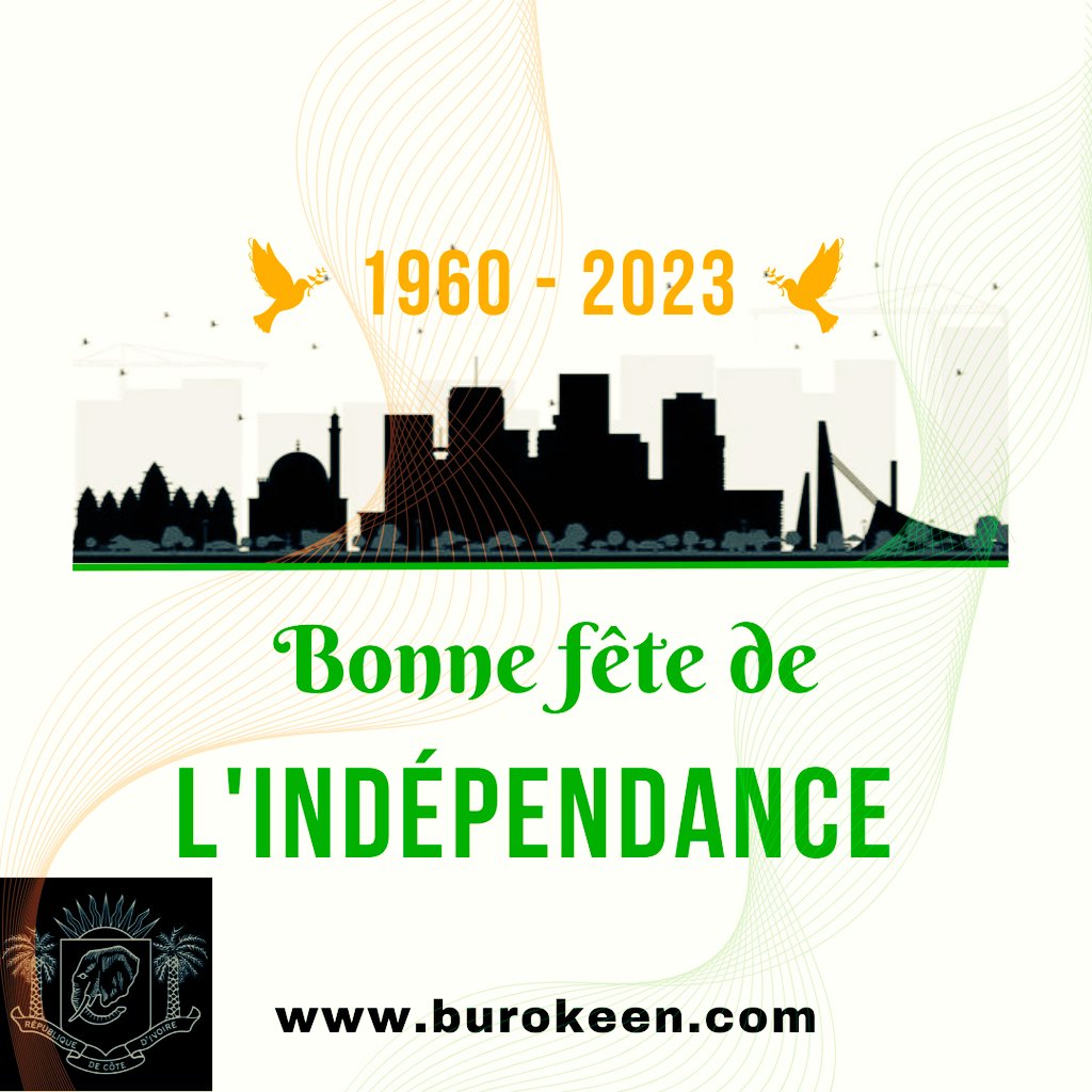 BuroKeen's tweet photo. 🇨🇮🎂 Côte d'Ivoire, joyeux 63e anniversaire d'indépendance ! En cette journée spéciale, nous réaffirmons notre engagement envers le développement et l'expertise. 🎉✨ #IndependanceDay #cotedivoire #BUROKEEN https://t.co/aeLBX65a1i