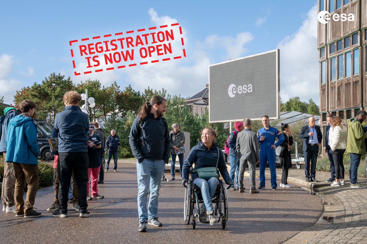 Registration is open for our @ESA Open Day for people with a🦽disability, on SATURDAY 7 OCTOBER at #ESATech centre #ESTEC in 🇳🇱. Visitors with a disability (&amp; their carers) can tour the site at their own pace, before the general #ESAOpenDay the next day esa.int/About_Us/ESTEC…