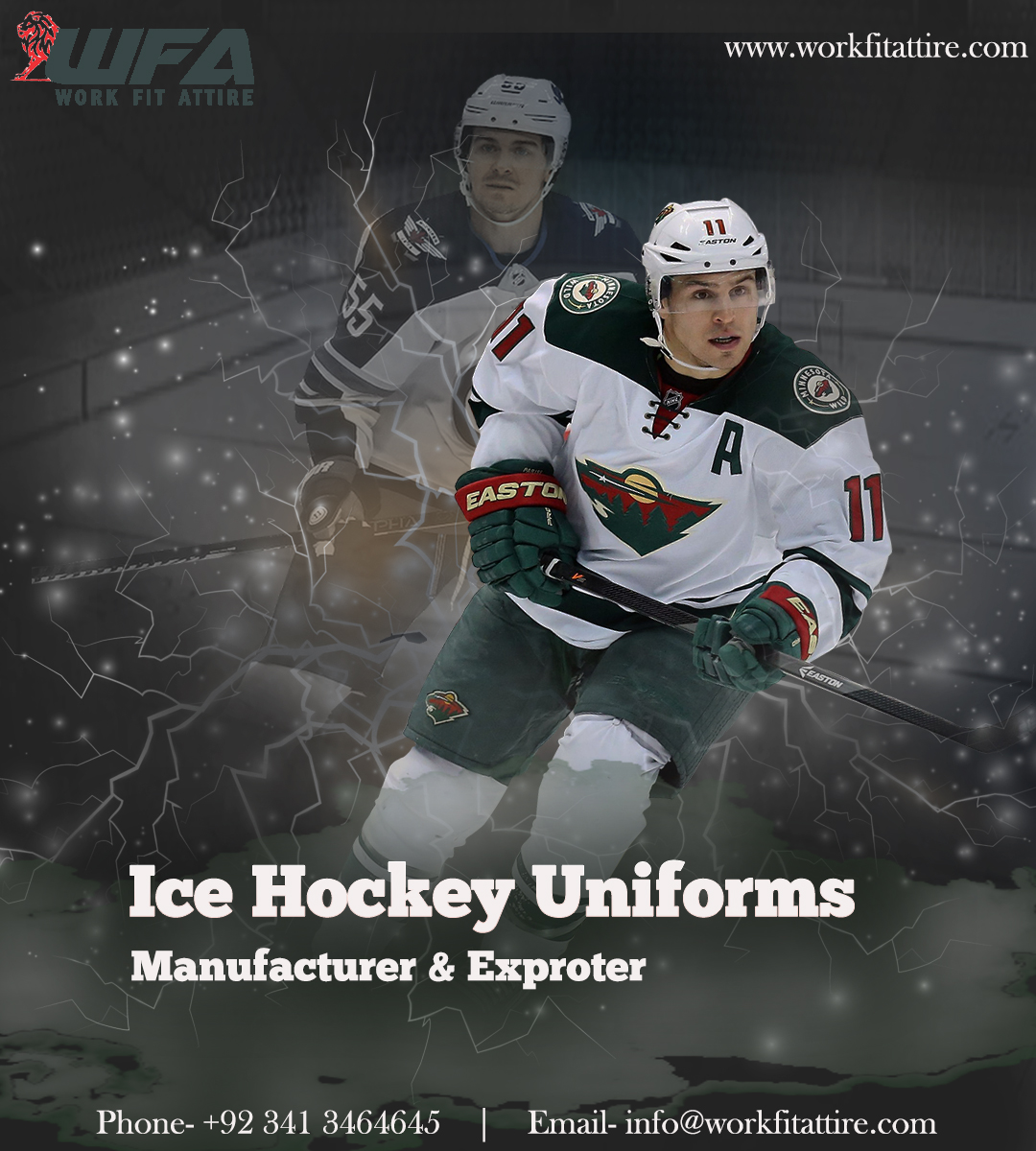 Ice Hockey Uniform Manufacturer & Exproter
workfitattire.com
#icehockeyuniformsupplier #icehockeyuniforms #icehockey #sportsuniforms #uniformsupplier #sialkotsportswear #sialkotsports #sialkot #sportswear #workfitattire