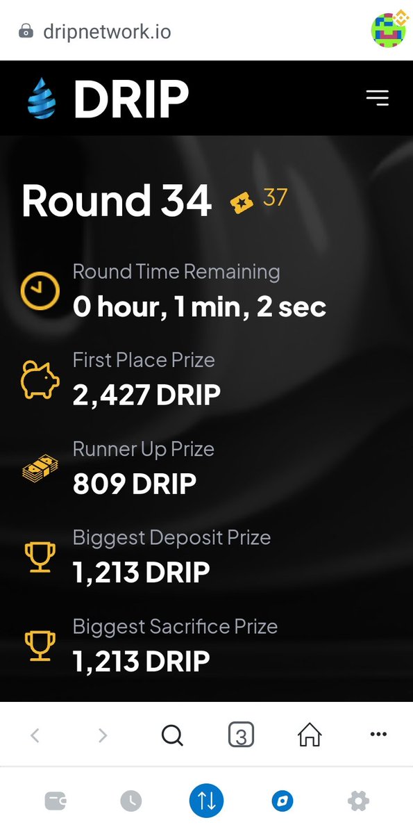 stuart_marler's tweet photo. Been having trouble with #metamask to enter #DDD #DripDropDraw but managed to scrape into this round.

Practise for the big round at 4pm today round 37.

Love #drip https://t.co/KjHueUMWYf