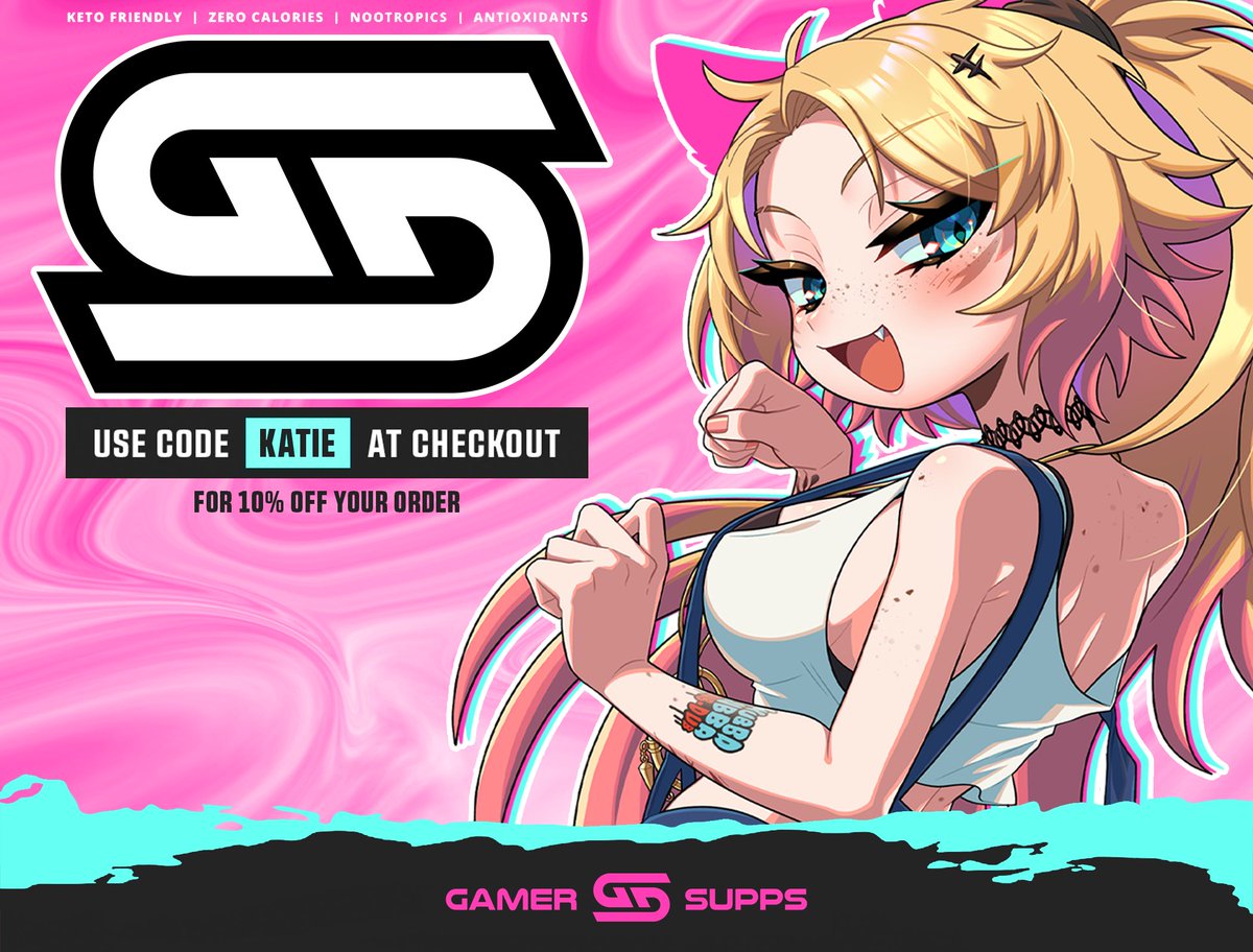✨ALOO BOIIS✨

I announced the other day I've proudly partnered up with <a href="/GamerSupps/">Gamer Supps®</a> as part of the fam!

24hrs are up so now you can get 10% off your orders with my code KATIE

Someone said they want Kat shakers...?
You know what to do! 😏 #ad

gamersupps.gg/KATIE