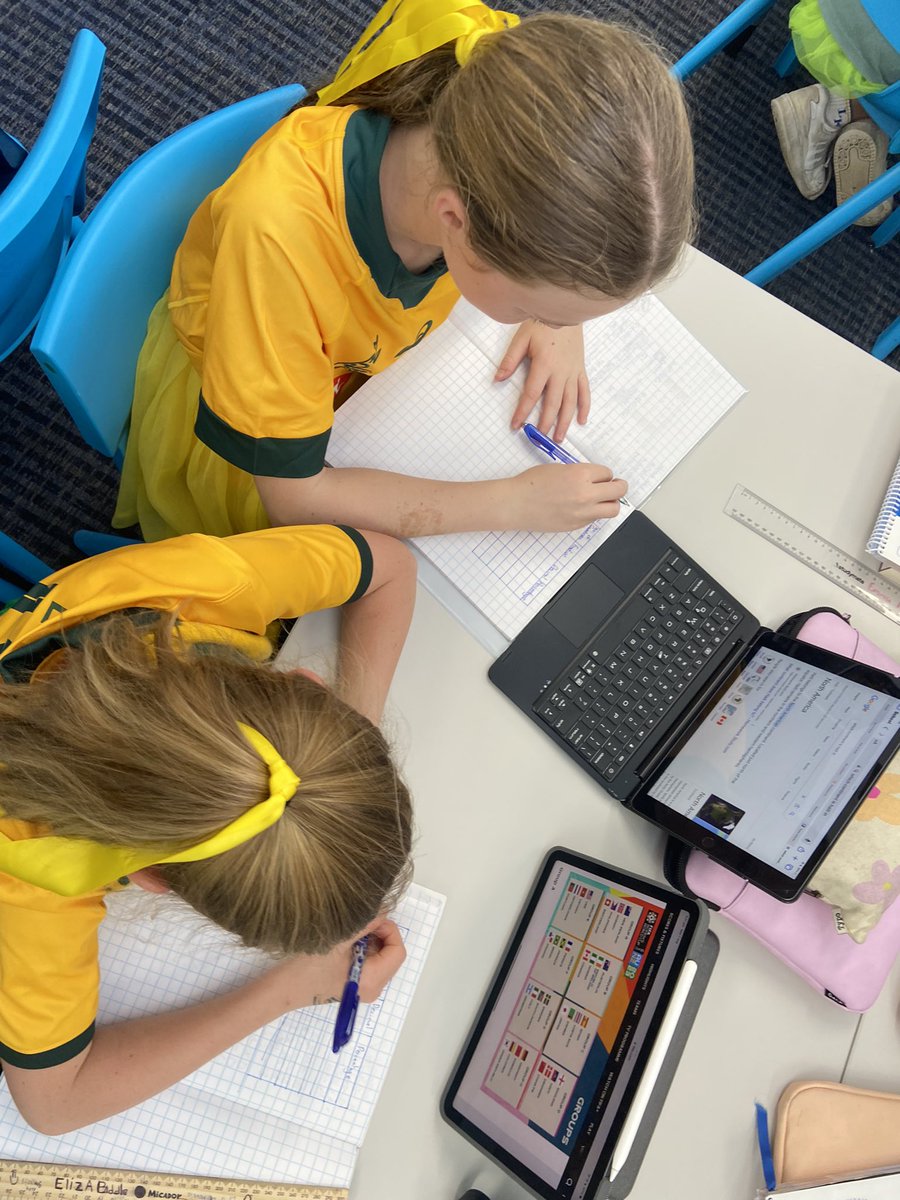 Getting into the spirit of the Matildas and World Cup in Maths! Finding countries and percentages of continents, average populations and distances from capitals to Sydney! <a href="/Loreto_LK/">Loreto Kirribilli</a> @AISNSWPrimary <a href="/MathsNSW/">Maths Assoc NSW</a>