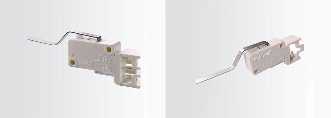 Dishwasher Micro Switch G5T16
*Exclusive design for dishwasher door status sensing and float valve water level detecting
*Compact structure, small contact gap, snap action mechanism, high sensitivity, and short operating travel 
*Durable electrical and mechanical life