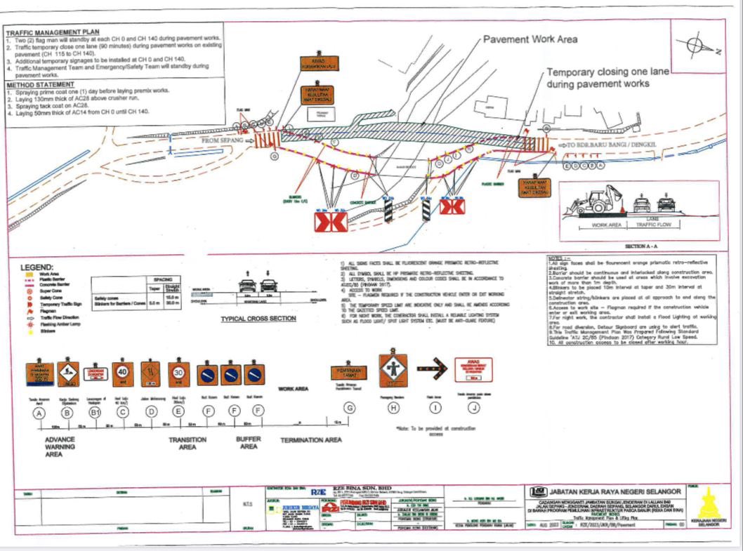 NOTIS PEMBERITAHUAN

Makluman penutupan sementara sebahagian lorong di seksyen 18.00 hingga 18.30 Jalan Negeri, Jalan B48 (Sepang - Jenderam) Daerah Sepang, S.D.E
Pada : 8hb hingga 10hb Ogos 2023
            (Selasa hingga Khamis)
Masa : 9.00 pg. hingga 4.00 ptg.

<a href="/JKRSelangor/">JKR Selangor</a>