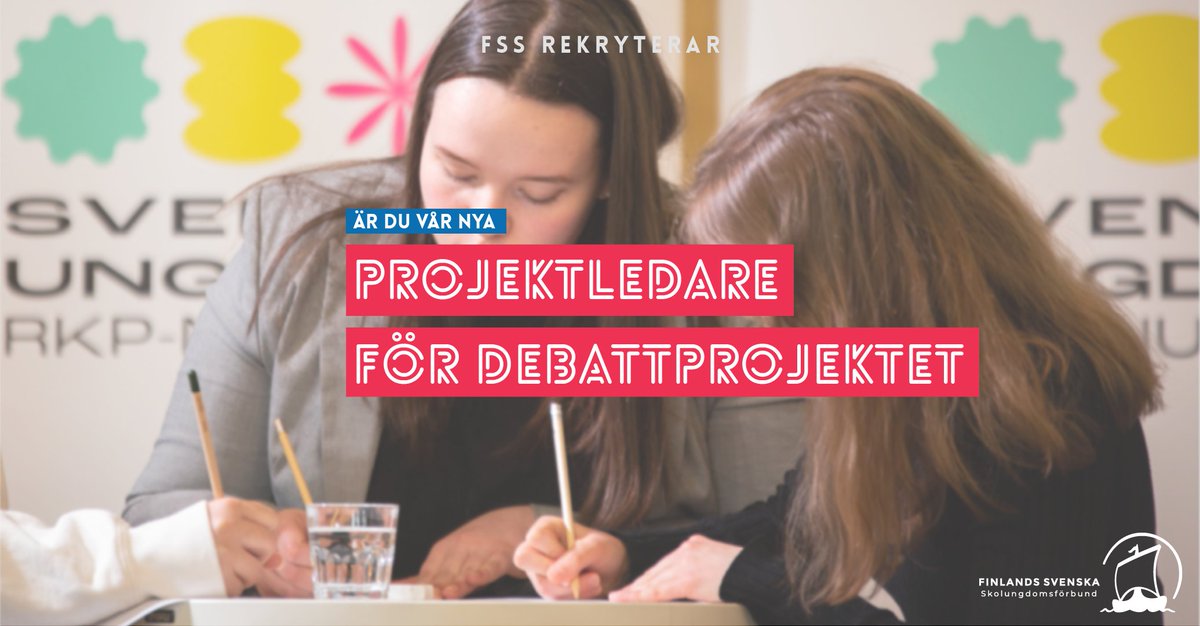 Är du vår nya Projektledare för debattprojektet? FSS och Svensk Ungdom söker en projektledare för förbundets gemensamma debattprojekt! Läs mera på vår hemsida och sök jobbet via länken nedan 👇 skolungdom.fi/aktuellt/ar-du… @svenskungdom