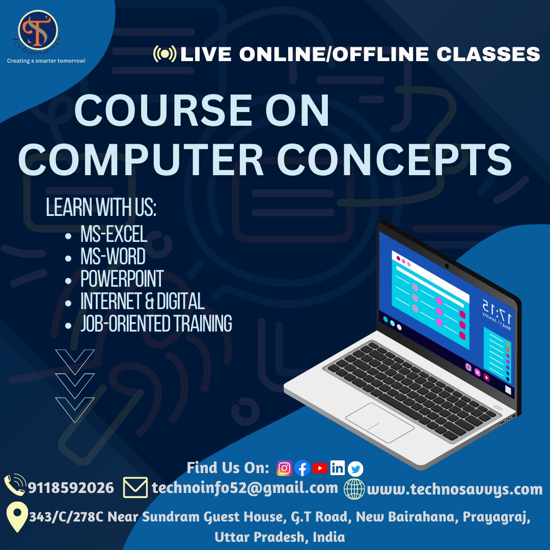 CCC stands for Course on Computer Certificates. It's a program that teaches the fundamentals of computer and information technology.

#msexcel #msword #msoffice #powerpoint #internet #digital #joborientedcourses