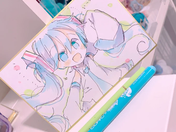 ハガキサイズの色紙をいただきました