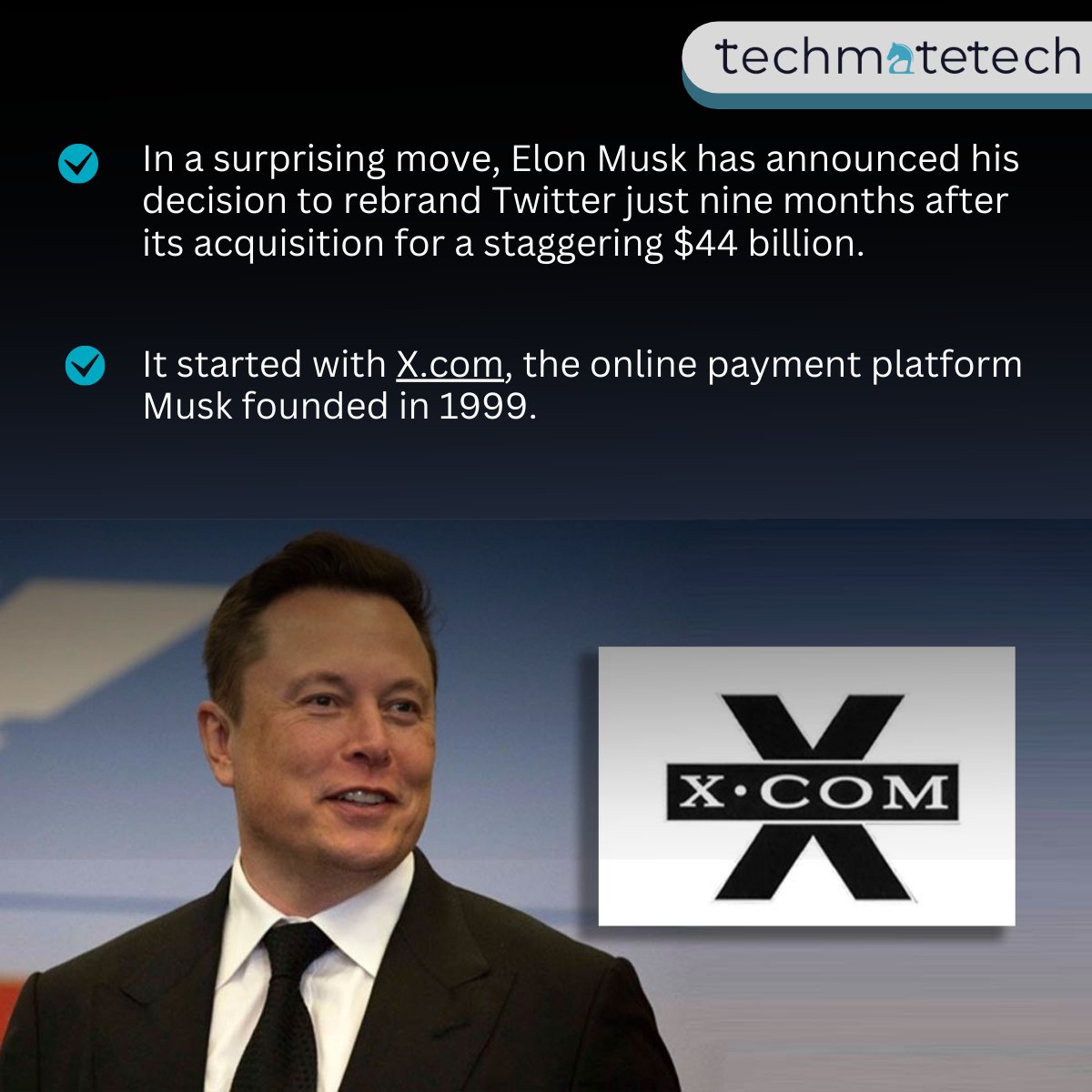 _techmatetech_'s tweet photo. Discover how Musk's innovative mindset and daring vision are set to reshape the digital landscape and redefine our online interactions.

#twitter #elonmusk #xlogo #twitterupdate #socialmediaplatform #techmatetech https://t.co/T2Bar2fwuC