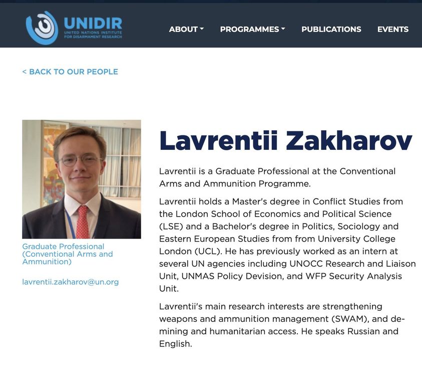 olexander scherba🇺🇦 (@olex_scherba) on Twitter photo Amazing. Son of the developer of Russian "Lantset" kamikaze drones lives in a 2-mil-dollar London apartment & works... wait for it... for UN Institute for disarmament research.
Meet Lavrentiy Zakharov.
#StandWithUkraine <a href="/UN/">United Nations</a> Amazing. Son of the developer of Russian "Lantset" kamikaze drones lives in a 2-mil-dollar London apartment & works... wait for it... for UN Institute for disarmament research.
Meet Lavrentiy Zakharov.
#StandWithUkraine <a href="/UN/">United Nations</a>