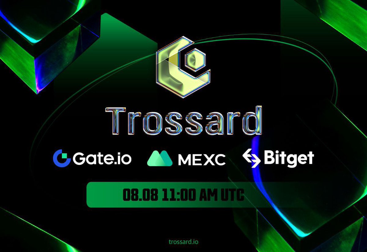 Hey #TheCryptoGems Community ! 💚 IM GOING TO BUY THIS GEM💎 FOR SURE TOMORROW 💚 💚@Trossard_Off ($TROSS) is going to be listed on @gate_io @MEXC_Official @bitgetglobal ⏲Don't Miss Out : Date 08/08 11:00AM UTC⏲ See you at the MOON🌕 $TROSS 💚 I heard More Top Exchanges…