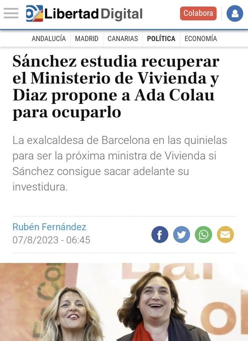 FroilLannister's tweet photo. -Mira, Pedro, en Barcelona ha sido la ciudad en la que más han subido más los alquileres, mientras se disparaban los casos de okupación e inseguridad.
-Perfecto, pues vamos a poner a Ada Colau como Ministra de Vivienda.
-Gracias, Pedro, menos mal que no gobierna la derecha.

Las cosas del sanchismo.