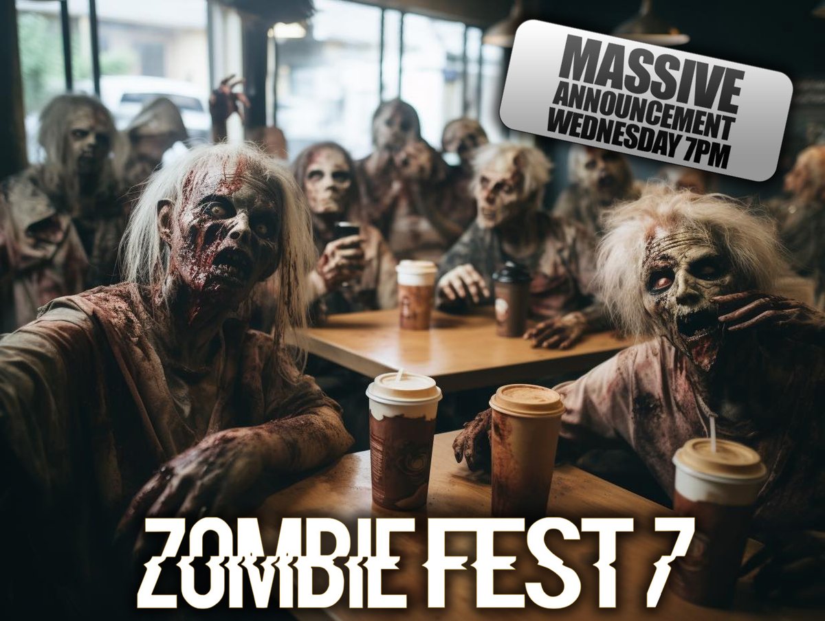 Waiting for that announcement… is it Wednesday yet? #zombiefest #musicfestival #eastanglia