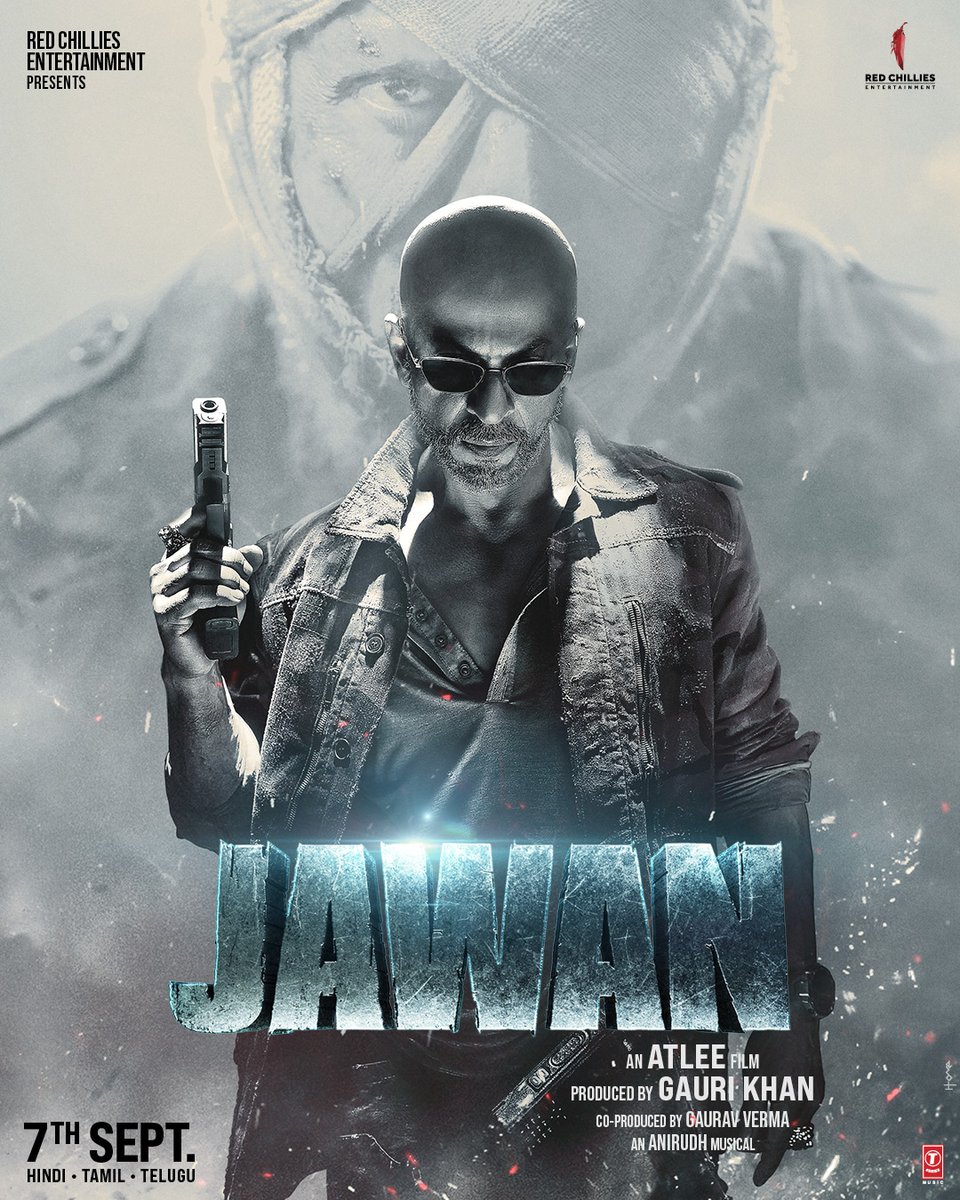 RedChilliesEnt's tweet photo. Ready to welcome Jawan in just a month?

#1MonthToJawan 

#Jawan releasing worldwide on 7th September 2023, in Hindi, Tamil &amp; Telugu. https://t.co/Bw4K7CSbMG