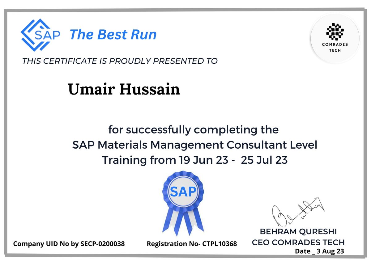 ComradesTechSAP's tweet photo. Contact us
π± 923233368175
βΒ info@comradestech.com
#comradestech #sap #sapmm #sappm #sapsd #sappp #sapcommunity #saphana #sapfiori #sapprojectmanager #saptraining #sapcertification #s4hana #students #training #erp #procurement #production #plantmaintenance #sales #technology https://t.co/TjtjoF4jNN