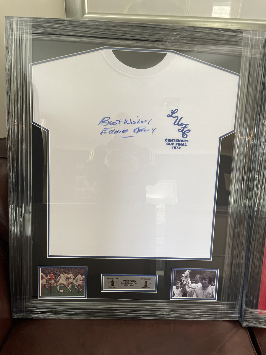Calling all Leeds Utd fans….….win a framed Centenary Cup Final 1972 replica shirt signed by legend Eddie Gray, who personally signed it for our OIAM! Click on the link to bid 👉🏻 oiam.org/charity/latest…