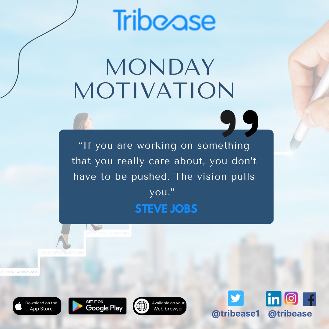tribeaseflex's tweet photo. Find that thing you are super passionate about and make a living out of it📌
#tribease #tribeofease #fintech #bnpl #bnplnigeria #mondaymotiv https://t.co/v0pTwGgghQ