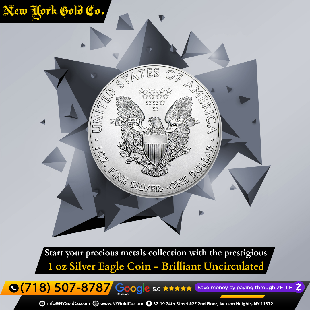 Secure your future with the 1 oz Silver Eagle Coin - Brilliant Uncirculated. Invest in timeless value at #NewYorkGoldCo today!

Invest with us👉: nygoldco.com

#silver #silvereagle #silvereagles #silvereaglecoins #americansilvereagle #silverbullioncoin #investment