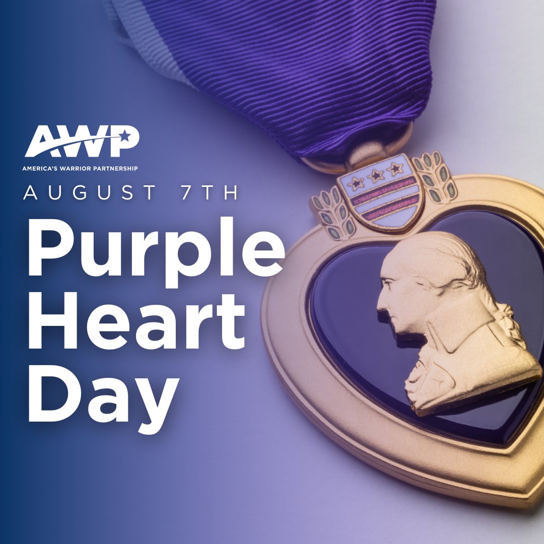 Each year, on August 7, we honor the brave men and women who were either wounded on the battlefield or paid the ultimate sacrifice with their lives. The Purple Heart is a solemn reminder that freedom isn’t free. #PurpleHeartDay