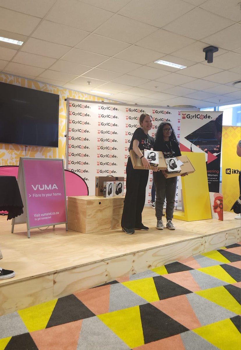 vumatel's tweet photo. Congratulations to all the winners from the @GirlCode hackathon past weekend. Your unwavering effort and commitment fill us with pride, and we eagerly anticipate witnessing your remarkable growth and achievements! π
#Vuma
#GirlCodexVuma
#Womanintech https://t.co/88nvyKHSGM