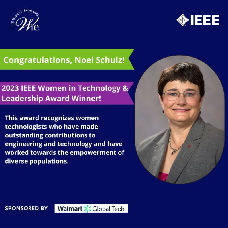 Congrats to <a href="/WSU_Noel_Schulz/">Dr. Noel Schulz</a>, the 2023 <a href="/IEEEorg/">IEEE</a> Women in Technology &amp; Leadership Award Winner!

#GoCougs #WomenInSTEM
