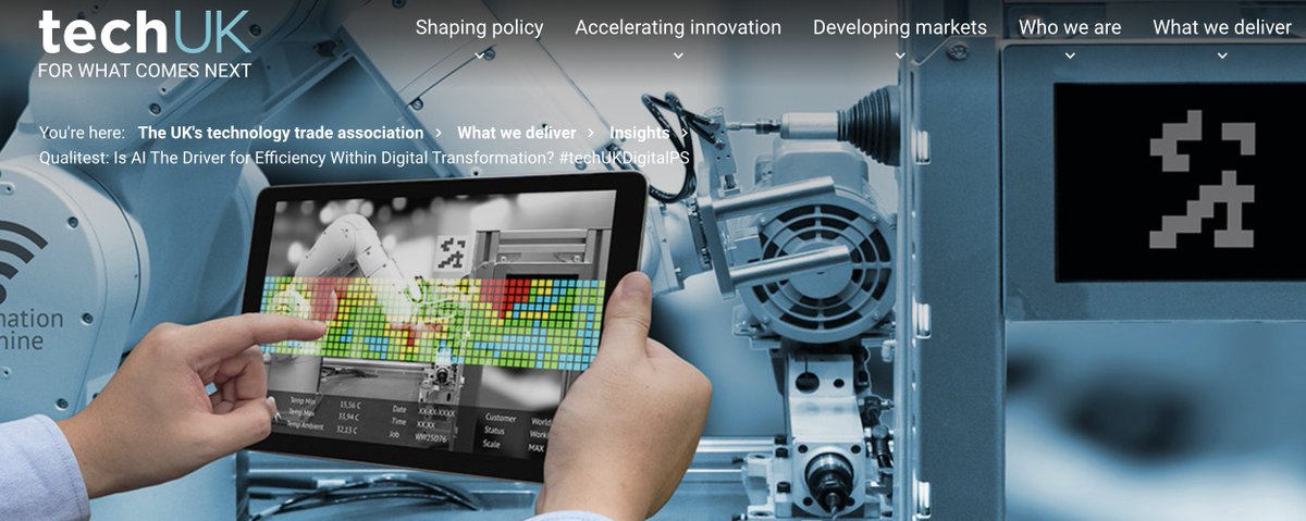 slicedbrand's tweet photo. .@Qualitest’s Head of Technology, EMEA, @dshotten1, shares with @techUK how #AI in the #publicsector could be a driving force behind efficiency: https://t.co/31q8uAPwZi #DigitalTransformati https://t.co/DxCaNSaGRh