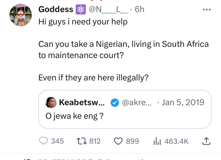 Sekhose4's tweet photo. Nigerians have really corrupted you South African girls. 👇🏿funny https://t.co/OBFX4UsXmz