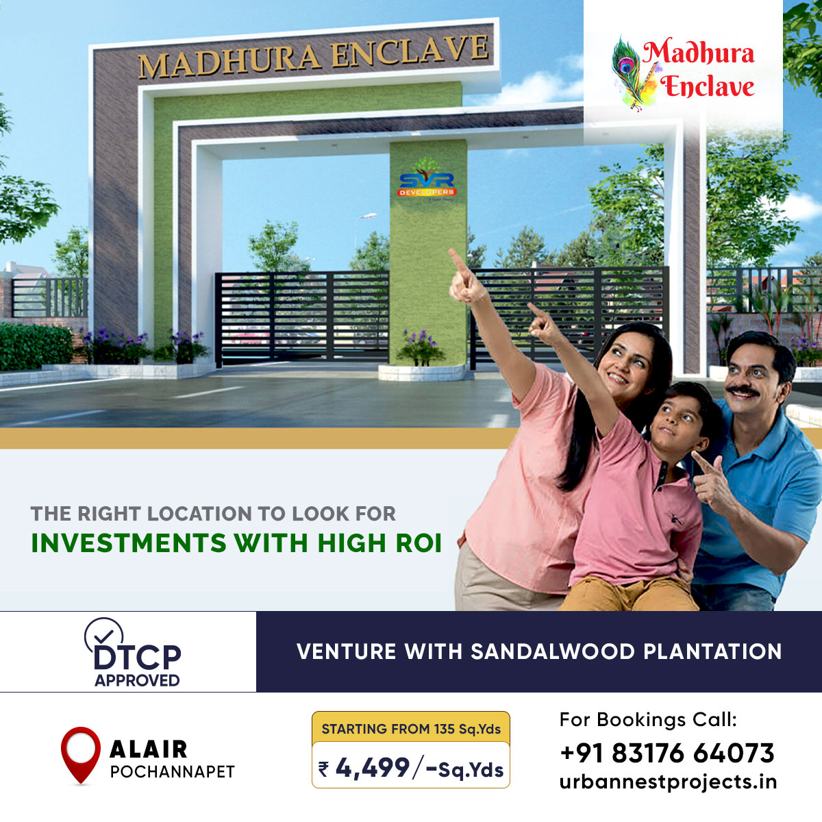 urbannestpro's tweet image. DTCP Plots with Sandalwood Plantation Income on Warangal Highway, Aler-Pochannapet.

𝗥𝗲𝗮𝗰𝗵 𝘂𝘀 𝗮𝘁 +𝟵𝟭-𝟴𝟯𝟭𝟳𝟲 𝟲𝟰𝟬𝟳𝟯
𝗪𝗲𝗯𝘀𝗶𝘁𝗲: 𝗵𝘁𝘁𝗽𝘀://𝘂𝗿𝗯𝗮𝗻𝗻𝗲𝘀𝘁𝗽𝗿𝗼𝗷𝗲𝗰𝘁𝘀.𝗶𝗻/𝗺𝗮𝗱𝗵𝘂𝗿𝗮-𝗲𝗻𝗰𝗹𝗮𝘃𝗲-𝗱𝘁𝗰𝗽-𝗽𝗹𝗼𝘁𝘀/
#DTCPPlots