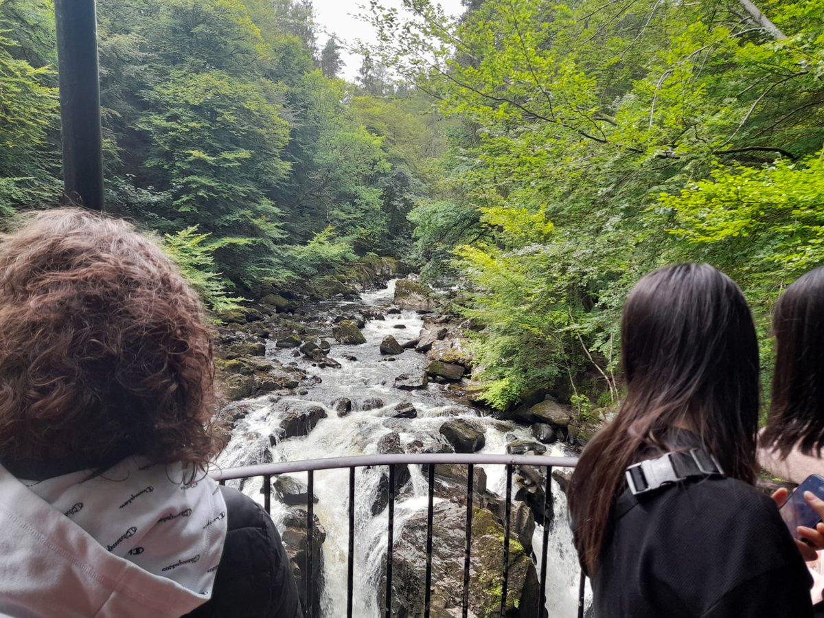 EdinCollege_Int's tweet photo. A little bit of rain never stopped us as we walked through The Hermitage to see the gigantic Furs and waterfall, we even found a few wishing trees along the way! https://t.co/jGszoYW81v