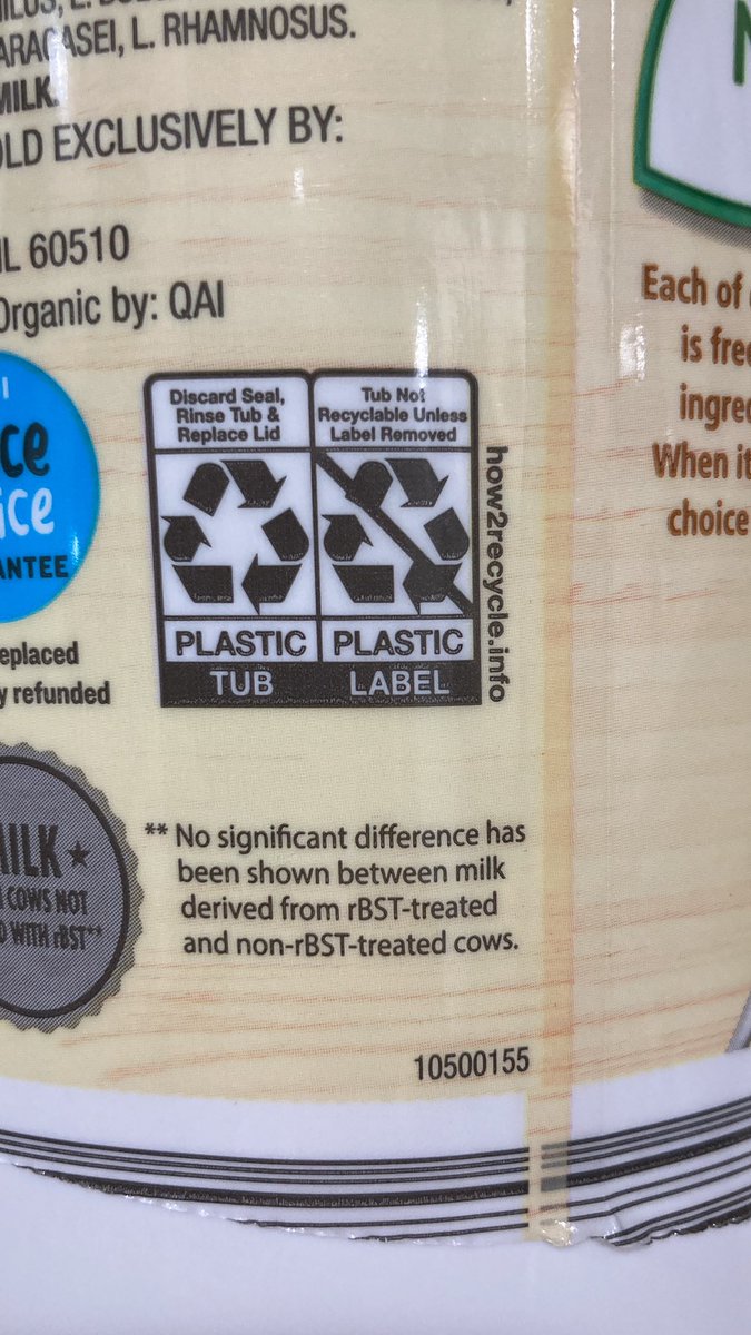 ALynnOntheMend's tweet photo. Hey @AldiUSA , why a whole other layer of plastic? printing directly on the container would definitely be slightly greener. Will not be buying this anymore and checking other containers. #Aldi #organicyogurt #notrecyclable #shameonyouAldi https://t.co/Rq4epqWcFb