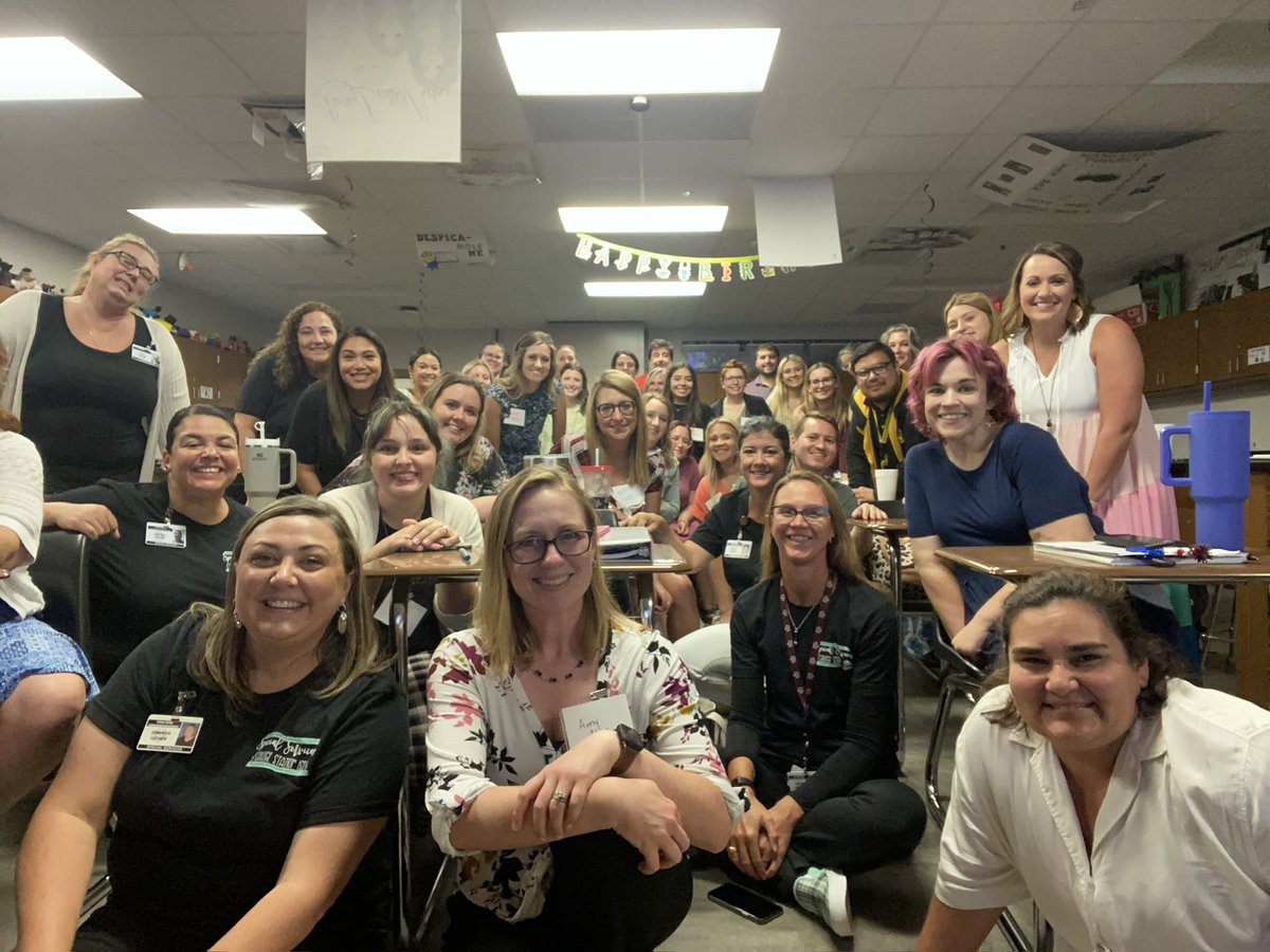 AggieJen06's tweet photo. New SPED Teachers @CSISD are ready to rock the school year! #SUCCESScsisd #csisdKICKOFF23 https://t.co/ynamstx0Oi