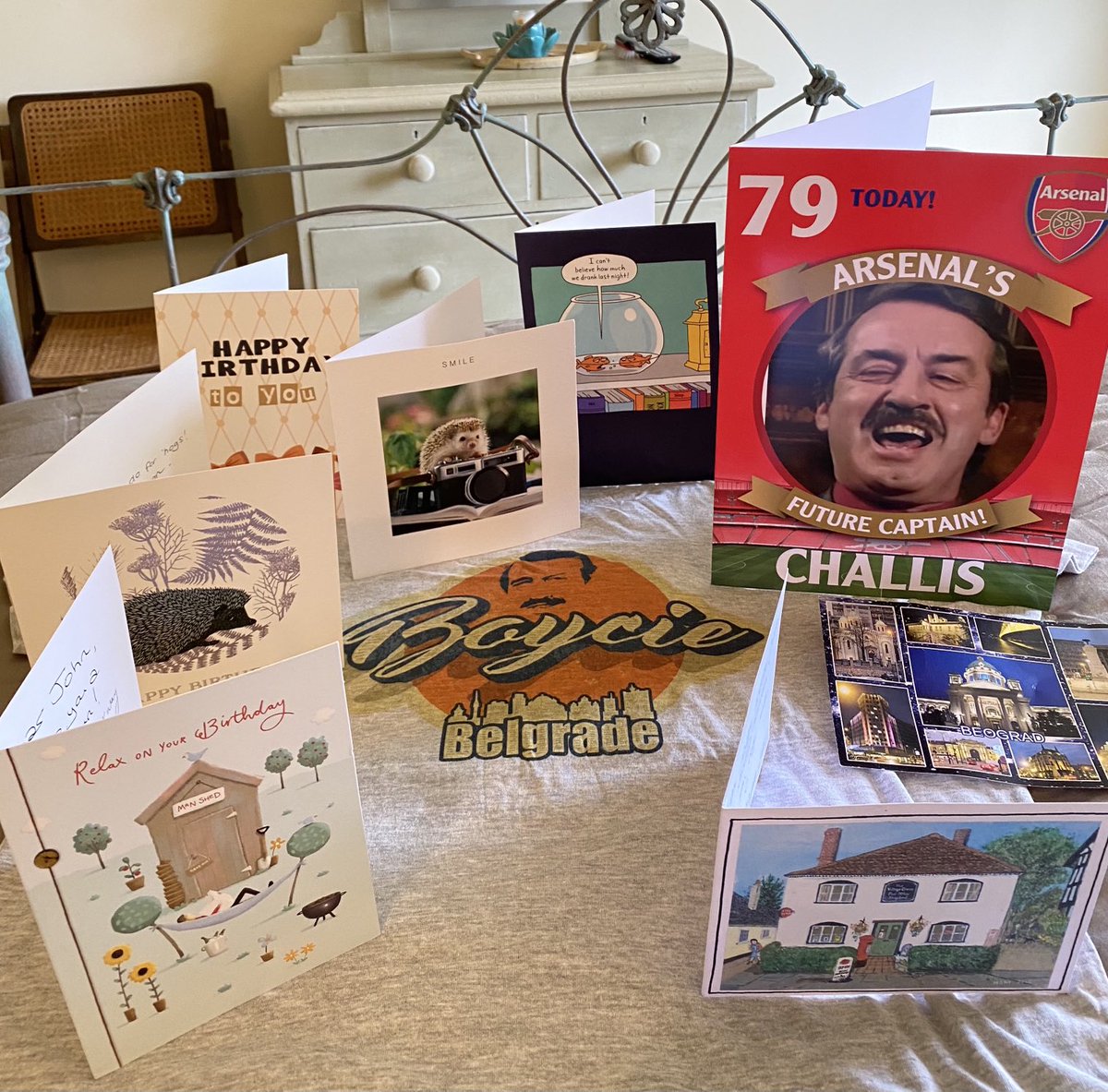 BeingBoycie's tweet photo. John’s last birthday at home in 2021.I can’t bear to throw anything away. https://t.co/nnMQWHURIk