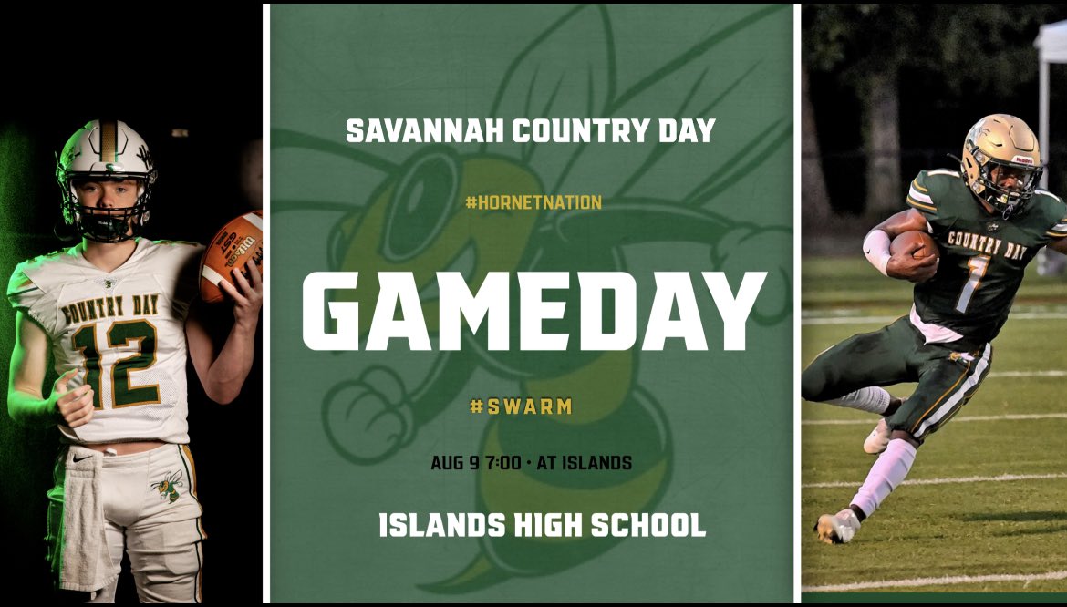 🏈Come out and support the Hornets as they travel to Islands HS Wednesday 8/9! Kickoff at 7PM! 🏈 Go Hornets! 🐝#SWARM